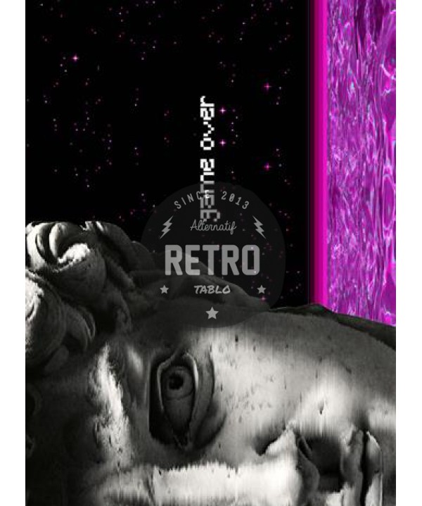 K-Pop Temalı Tablo 55 - Ahşap Retro Tablo